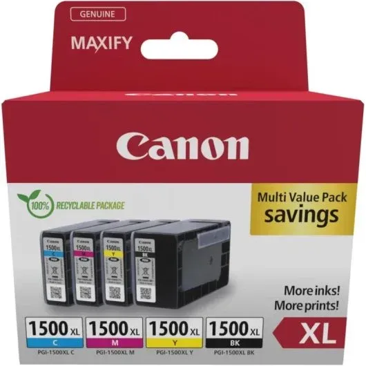TINTA CANON PGI1500XL PACK 4 COLORES