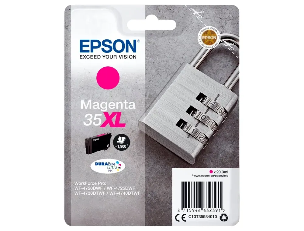 TINTA EPSON C13T35934010 MAGENTA 35XL DURABRITE ULTRA T3593