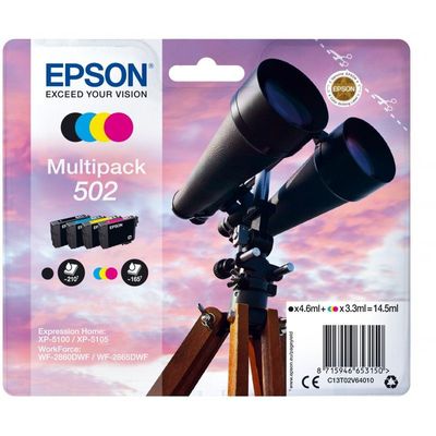 TINTA EPSON C13T02V64020 MULTIPACK 4 COLORES T02V6 502