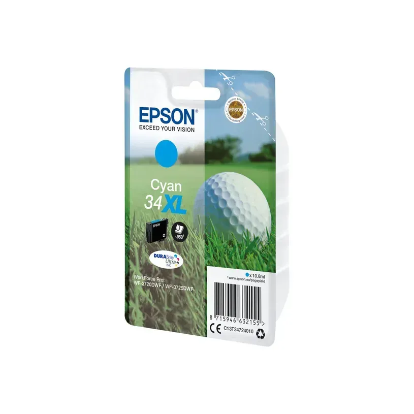TINTA EPSON C13T34724010 CYAN 34XL DURABRITE ULTRA T3472