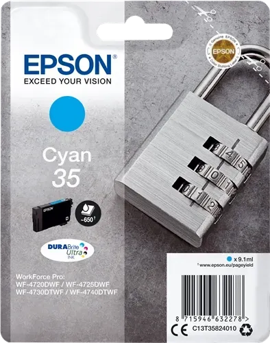 TINTA EPSON C13T35824010 CYAN 35 DURABRITE ULTRA T3582
