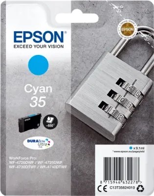 TINTA EPSON C13T35824010 CYAN 35 DURABRITE ULTRA T3582