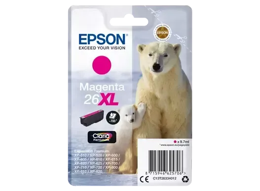 TINTA EPSON C13T26334012 MAGENTA 26XL