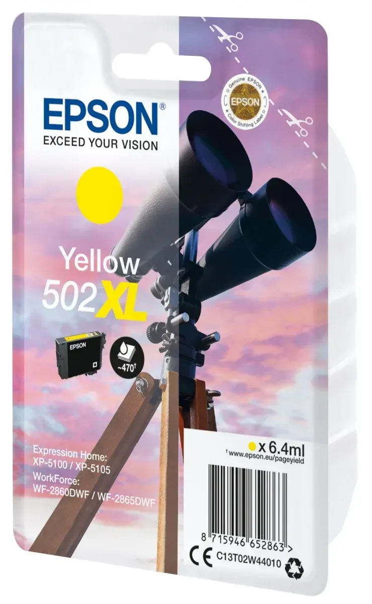 TINTA EPSON C13T02W44010 T02W4 YELLOW 502XL