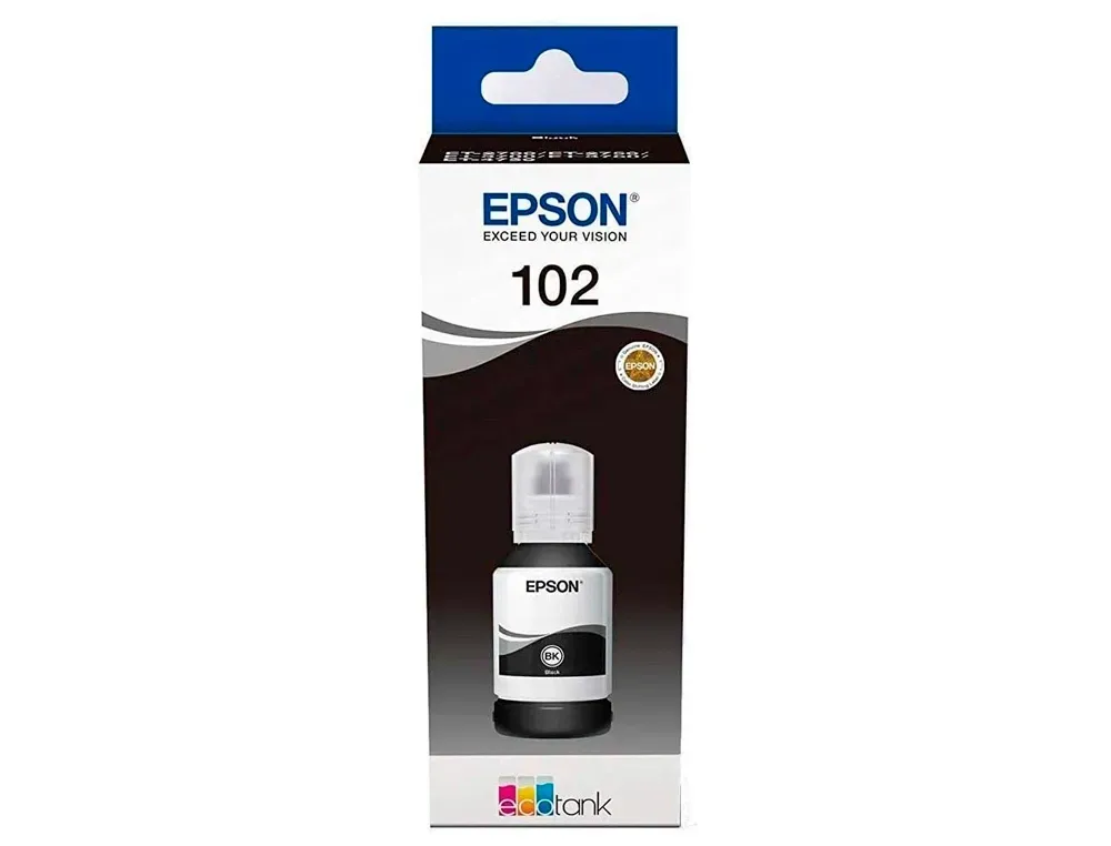 TINTA EPSON 2700/2750/3700/3750/4750 BOTE 102 BLACK ECOTANK BOTTLE (127ML)