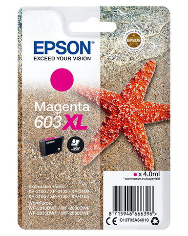 TINTA EPSON C13T03A34010 MAGENTA T03A3 Nº 603XL