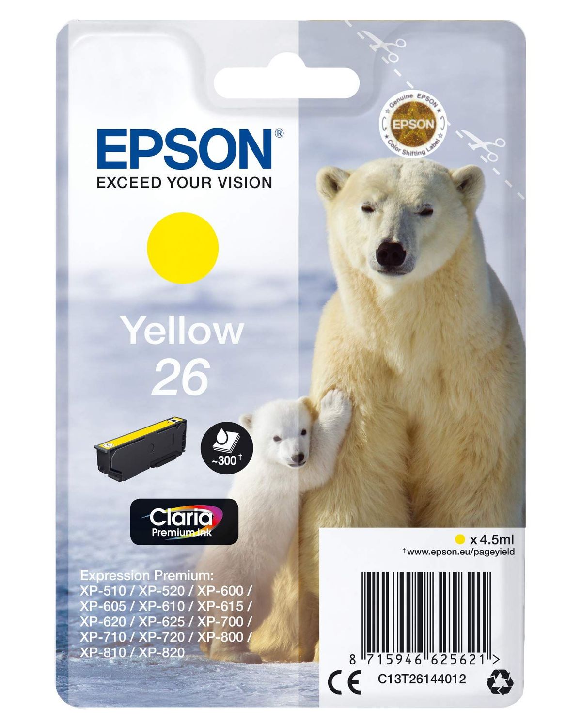 TINTA EPSON C13T26144022 YELLOW T2614