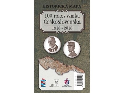 Historická mapa 100 rokov vzniku Československa