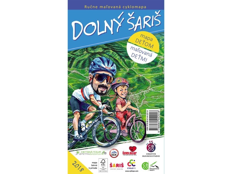 Maľovaná cyklomapa Dolný Šariš deťom Maľovaná cyklomapa Dolný Šariš deťom