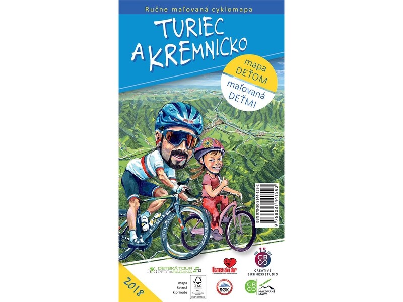 Maľovaná cyklomapa Turiec a Kremnicko deťom Maľovaná cyklomapa Turiec a Kremnicko deťom