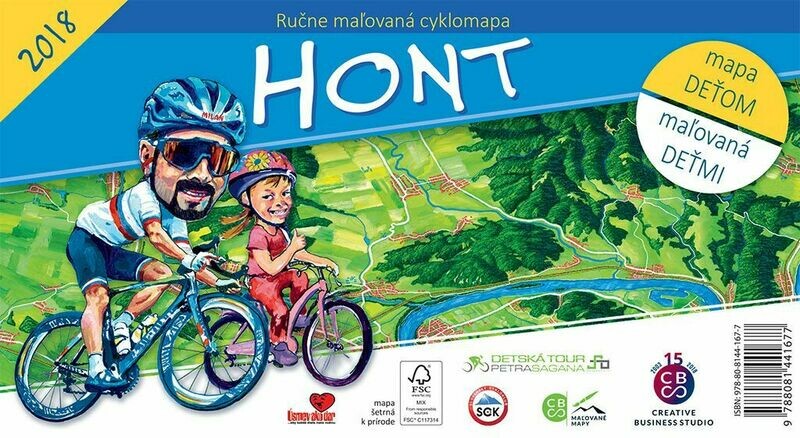 Maľovaná cyklomapa Hont deťom Maľovaná cyklomapa Hont deťom