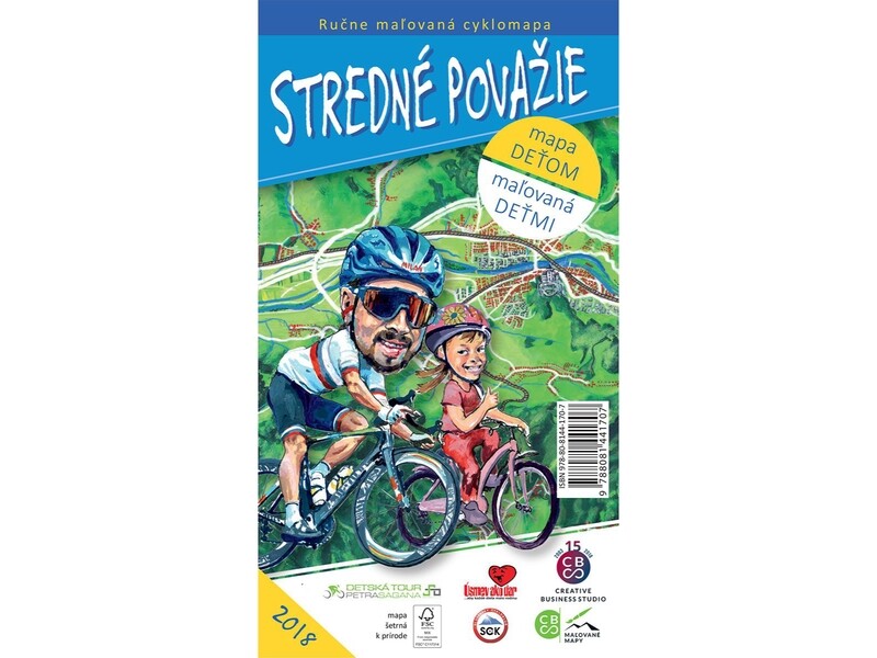 Maľovaná cyklomapa Stredné Považie deťom Maľovaná cyklomapa Stredné Považie deťom