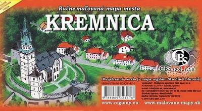 MAPA mesta Kremnica (obojstranná)
