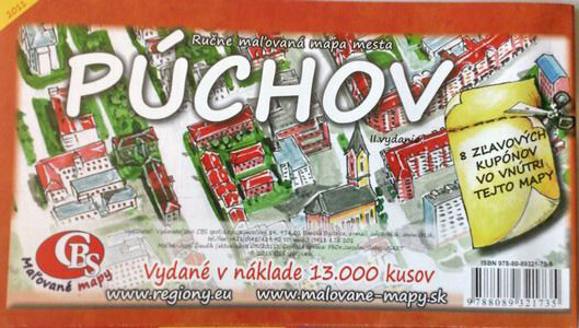 MAPA mesta Púchov II. Vydanie MAPA mesta Púchov II. Vydanie