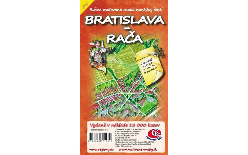 MAPA mesta Bratislava Rača I.vydanie