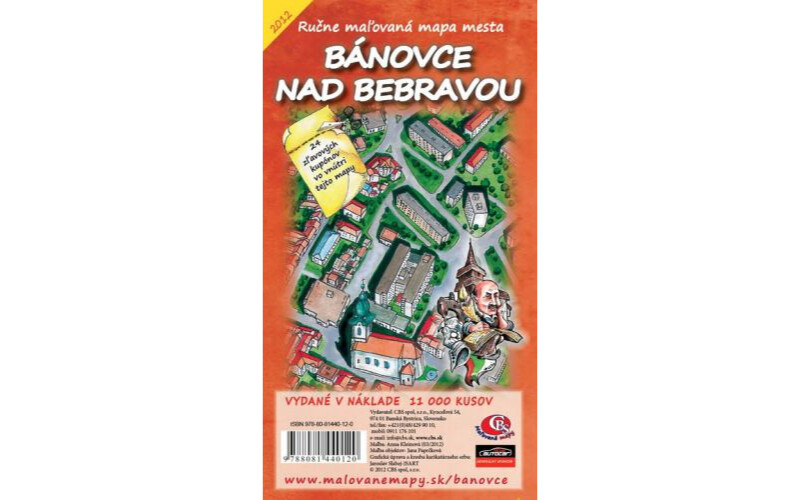 MAPA mesta Bánovce nad Bebravou I.vydanie