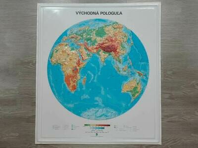 Reliéfna mapa východnej pologule Reliéfna mapa východnej pologule