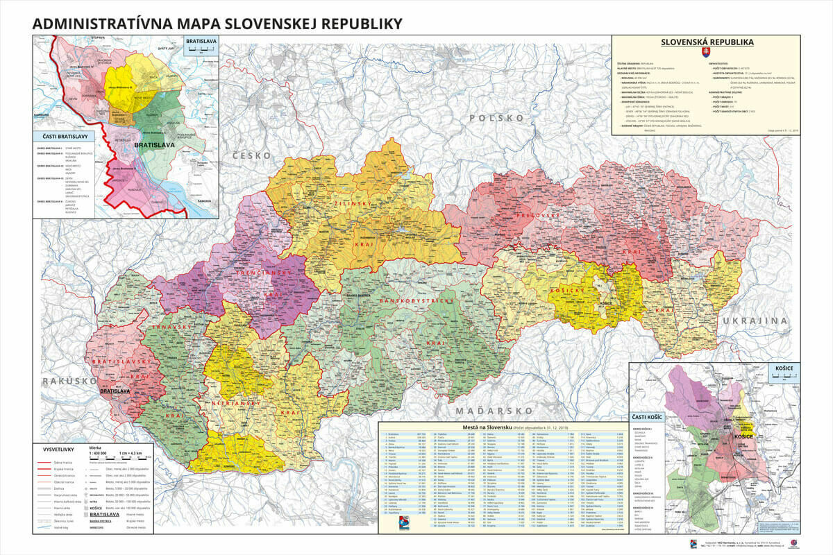 Všeobecná administratívna mapa Slovenska