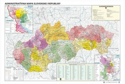 Všeobecná administratívna mapa Slovenska Všeobecná administratívna mapa Slovenska