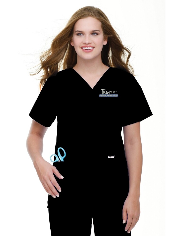 Women's 4 Pocket V-Neck Classic Fit Solid Scrub Top