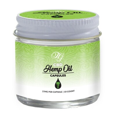 WS OG CBD Hemp Oil Capsules 10ct. WS OG CBD Hemp Oil Capsules 10ct.