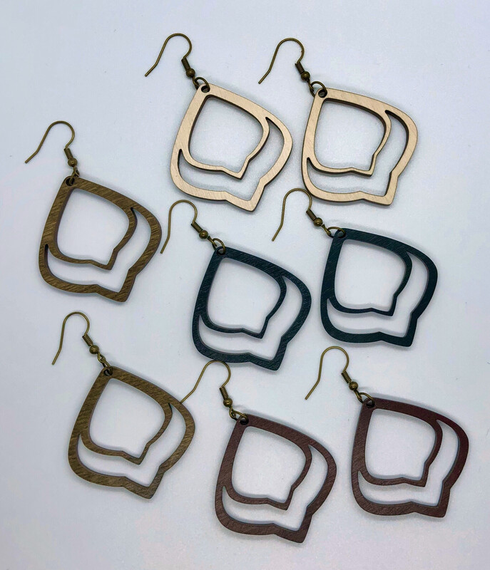Moroccan Wood Earrings (walnut)
