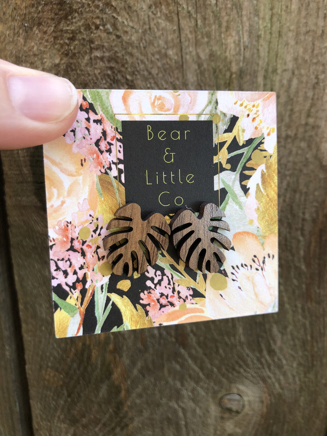 Monstera Studs