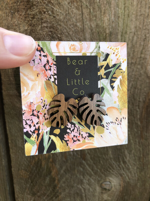 Monstera Studs