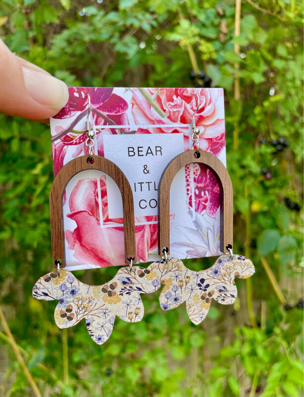 Marian Earrings (Floral Acorn)