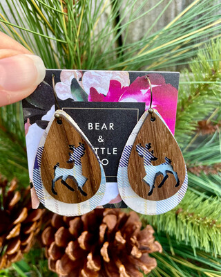 Reindeer And Cork Earrings