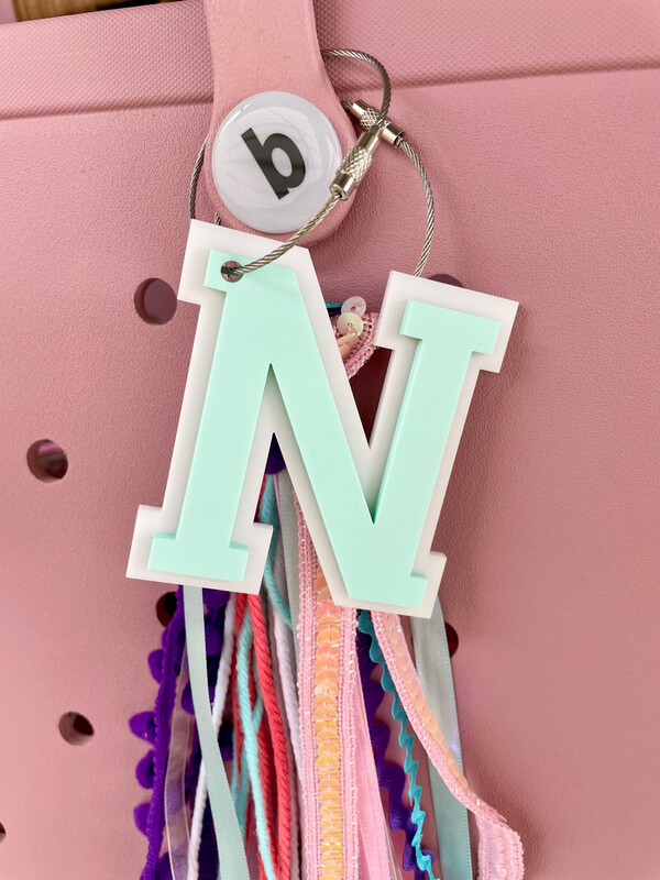 Bogg Bag, Simply Southern, Backpack Tags (Solid Varsity Letter)