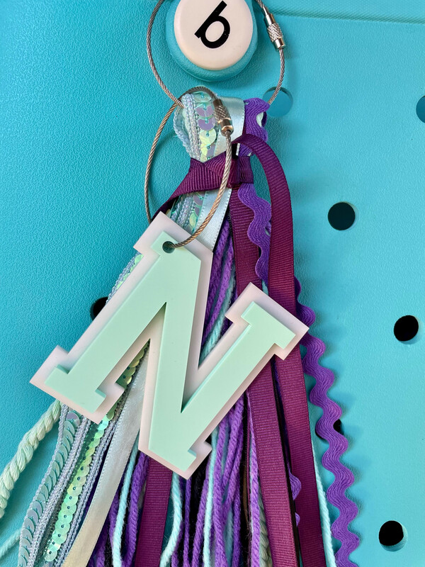 Bogg Bag, Simply Southern, Backpack Tags (Solid Varsity Letter)