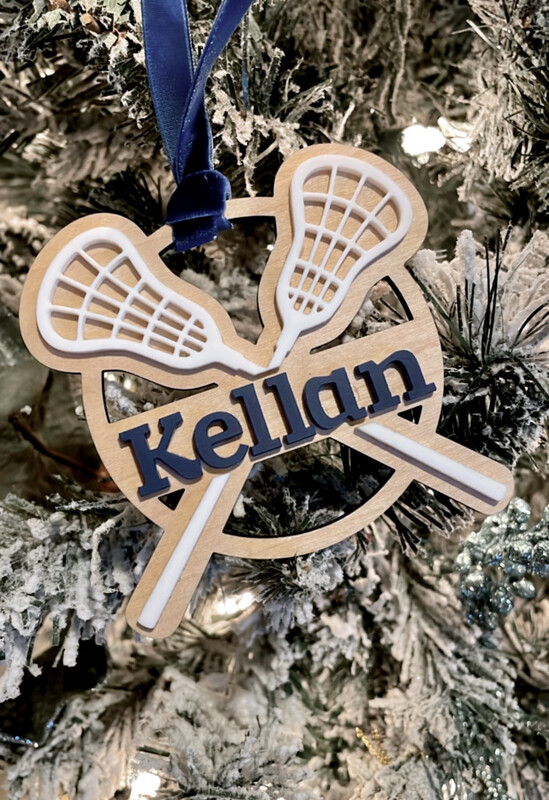 Personalized Lacrosse Ornament