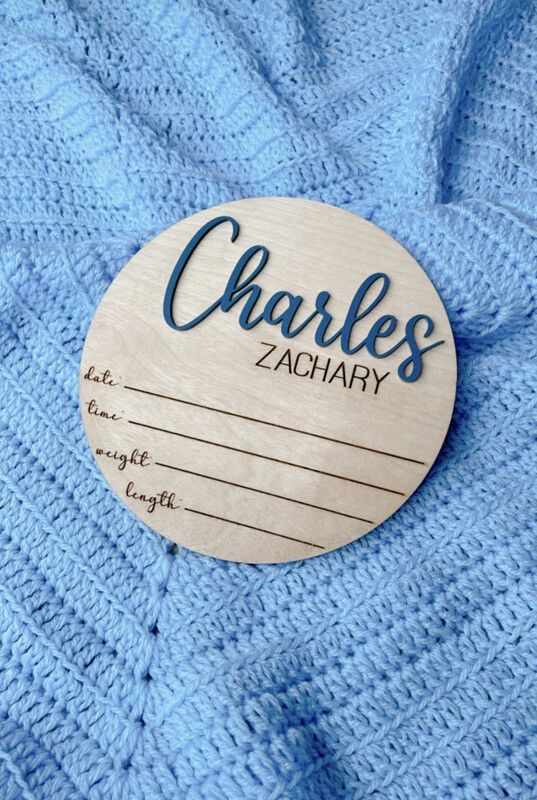 Personalized Baby Announcement Sign