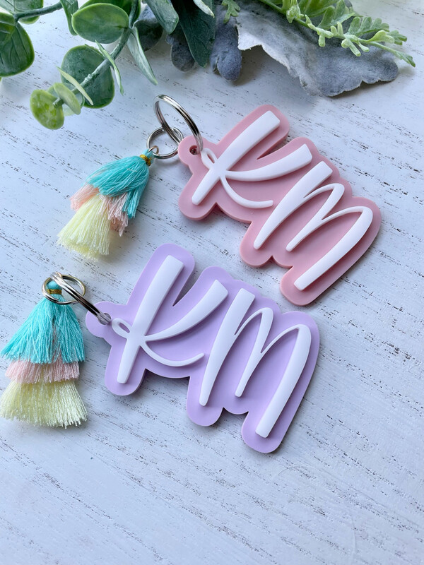 Custom Initials Keychain