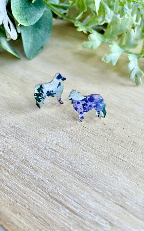Aussie Studs (Violet Floral)