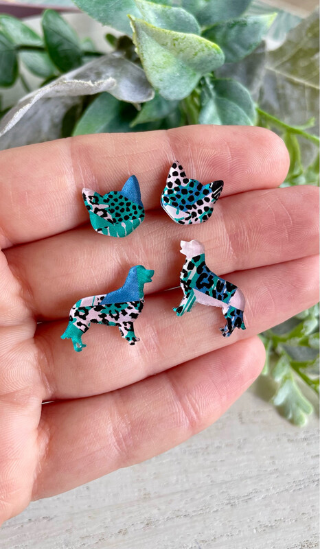 Cat Head Studs (Jungle Leopard)