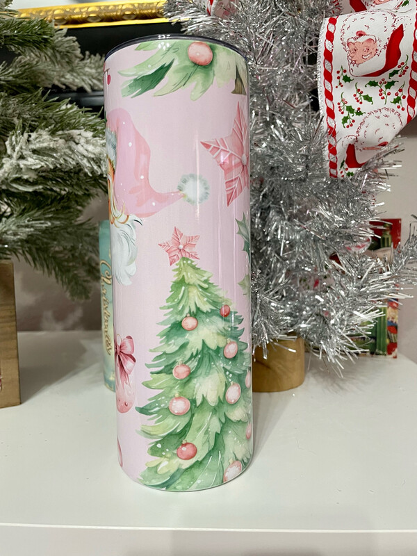 Pink Santa Tumbler (20oz)