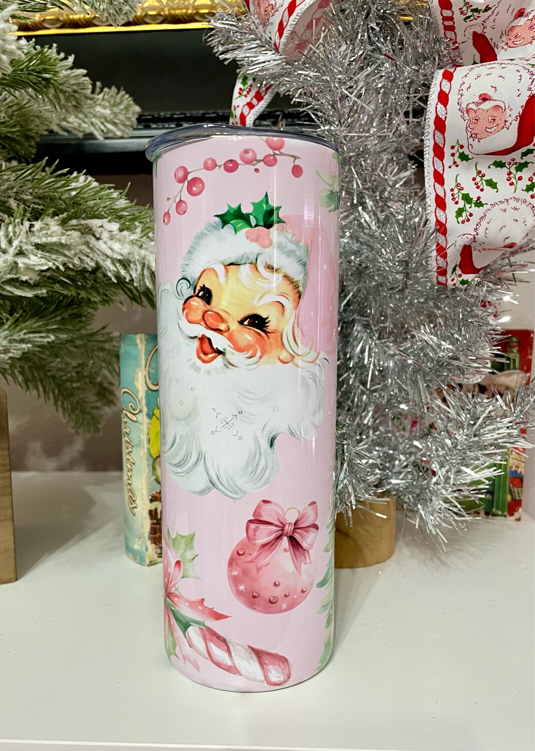 Pink Santa Tumbler (20oz)