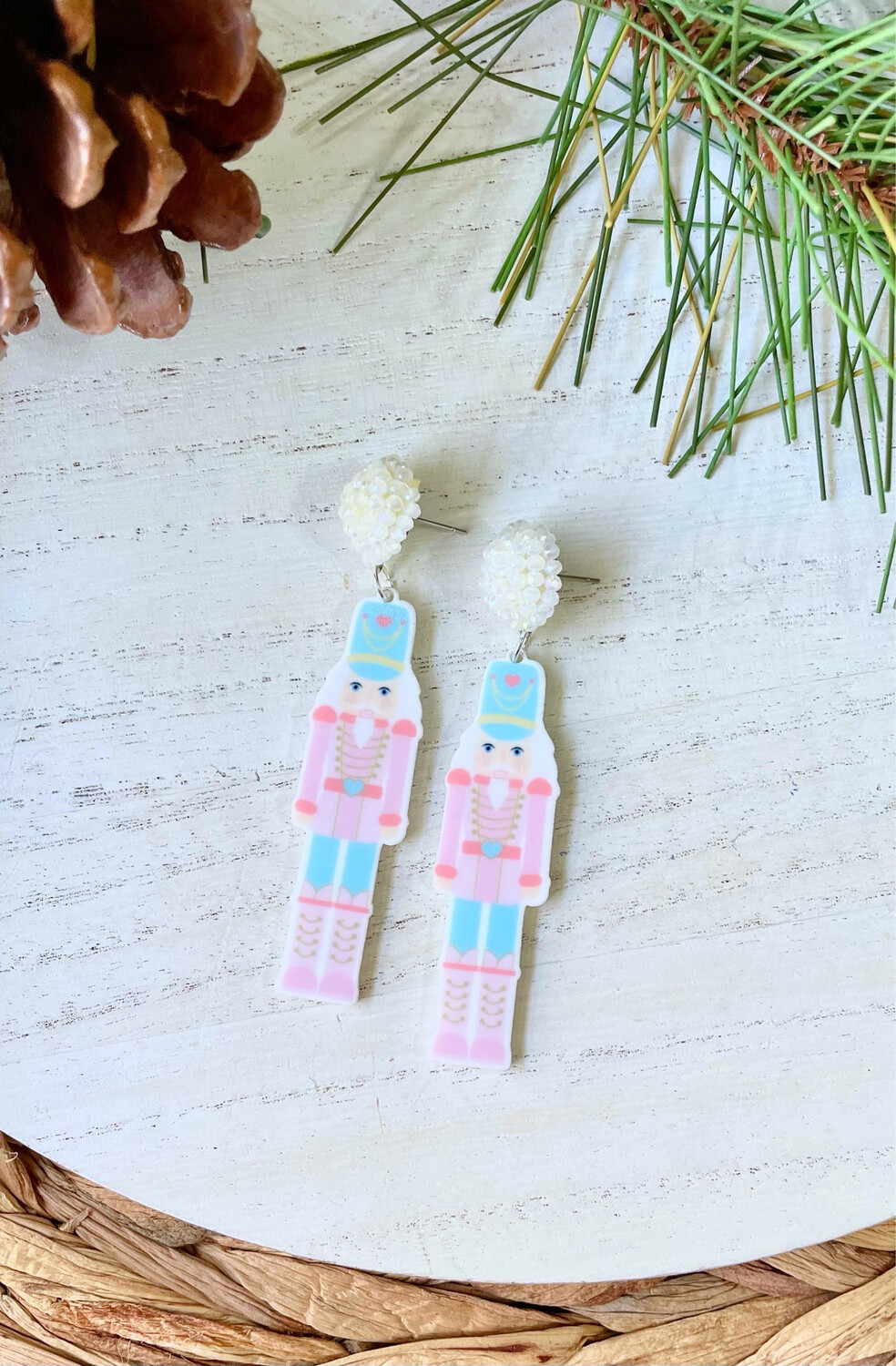 Pink Nutcracker Earrings