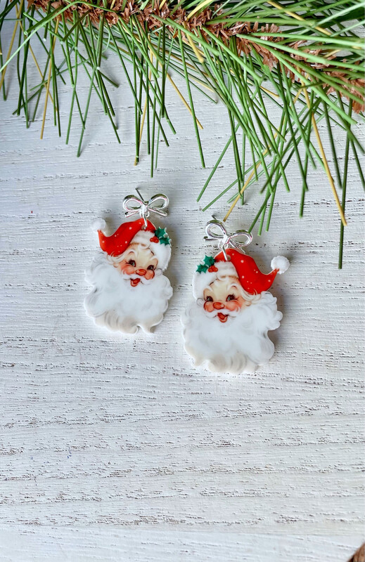 Red Santa Earrings
