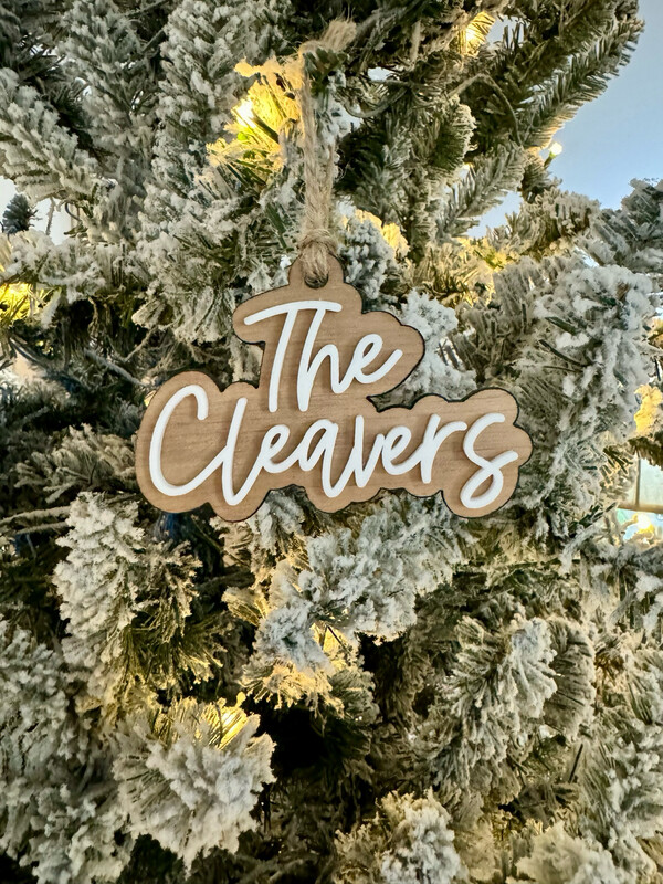 Personalized Last Name Tags/Ornament