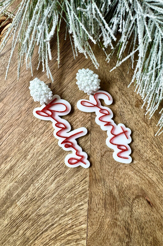 Santa Baby Seed Bead Earrings