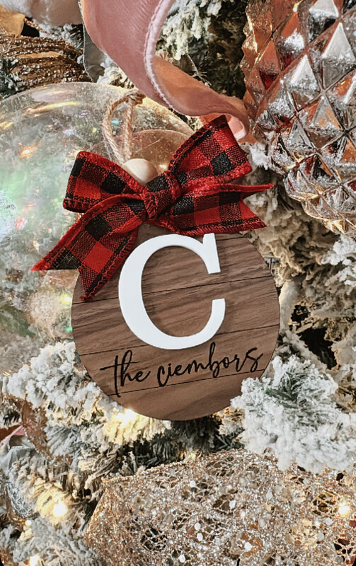 Personalized Letter Shiplap Ornament