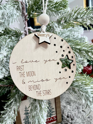 Personalized Past The Moon And Beyond The Stars Ornament