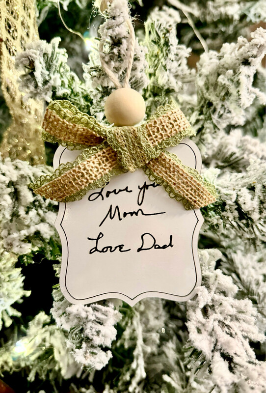 Custom Handwriting Ornament