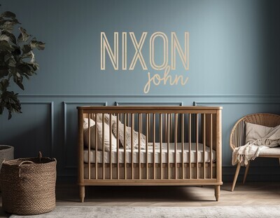 Name Sign, Nursery Sign with middle name