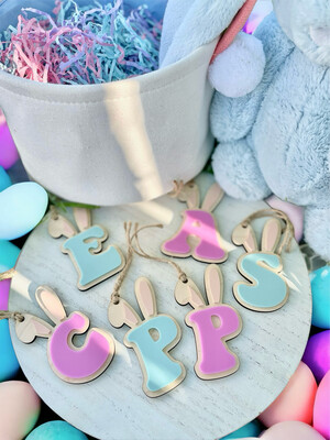 Bunny Letter Tags
