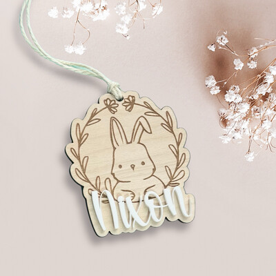 Floral Bunny Tag