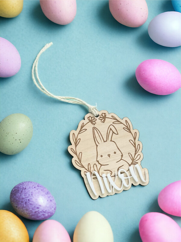 Floral Bunny Tag